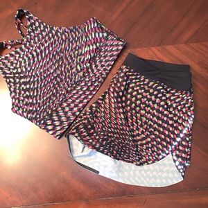 NWT lululemon Seawheeze bra and run shorts set size 10.